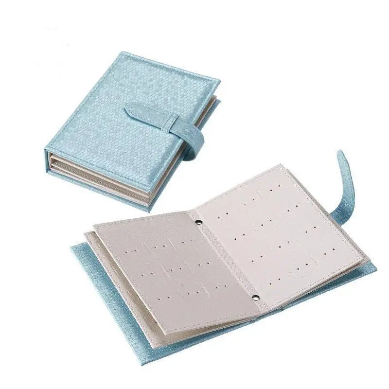 Earring Stud Storage Leather Book - Mishastyle