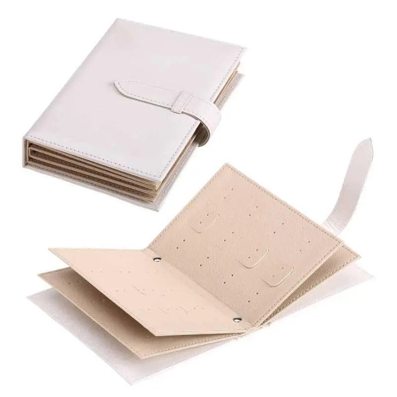 Earring Stud Storage Leather Book - Mishastyle