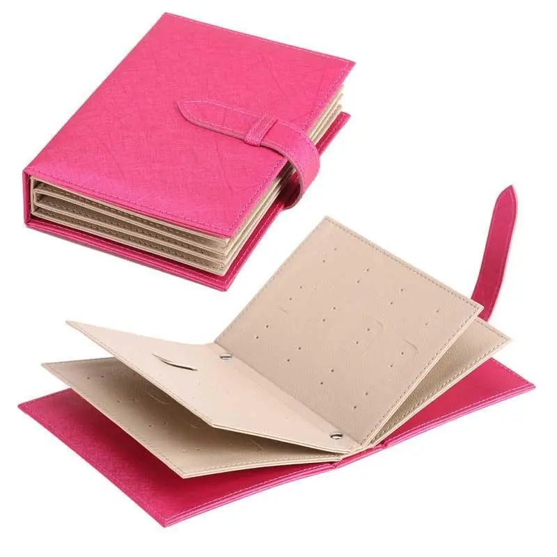 Earring Stud Storage Leather Book - Mishastyle