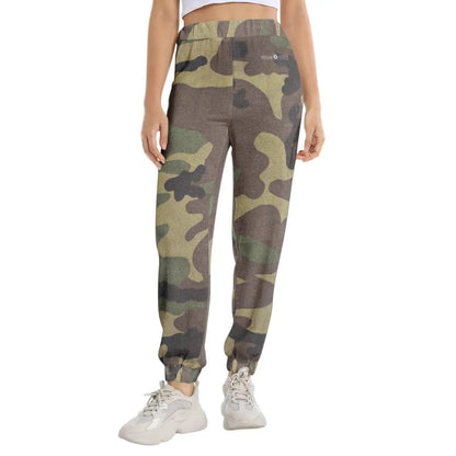 Elastic Waist Tapered Sweatpant - Army - Mishastyle