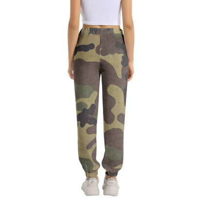 Elastic Waist Tapered Sweatpant - Army - Mishastyle