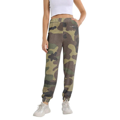 Elastic Waist Tapered Sweatpant - Army - Mishastyle