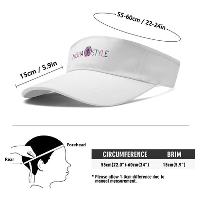 Embroidered Logo Sun Visor Caps - Mishastyle