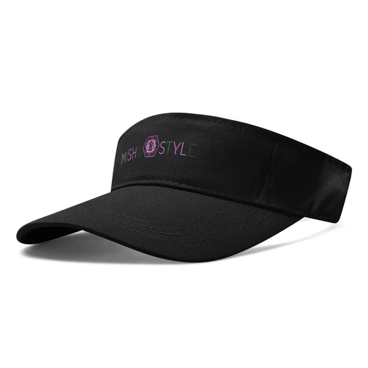 Embroidered Logo Sun Visor Caps - Black - Mishastyle