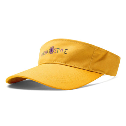 Embroidered Sun Visor Caps - Yellow - Mishastyle