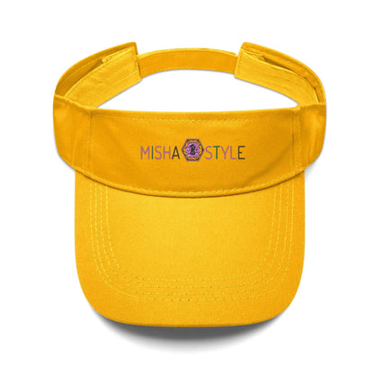 Embroidered Sun Visor Caps - Yellow - Mishastyle