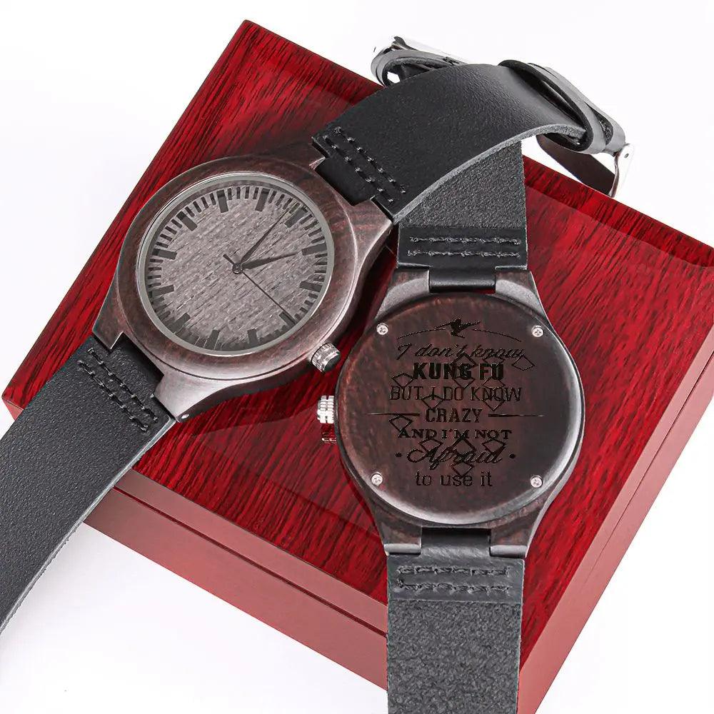 Engraved Wooden Watch - Gift Box - Mishastyle