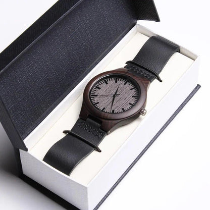 Engraved Wooden Watch - Gift Box - Mishastyle