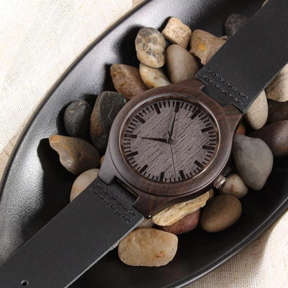 Engraved Wooden Watch - Gift Box - Mishastyle