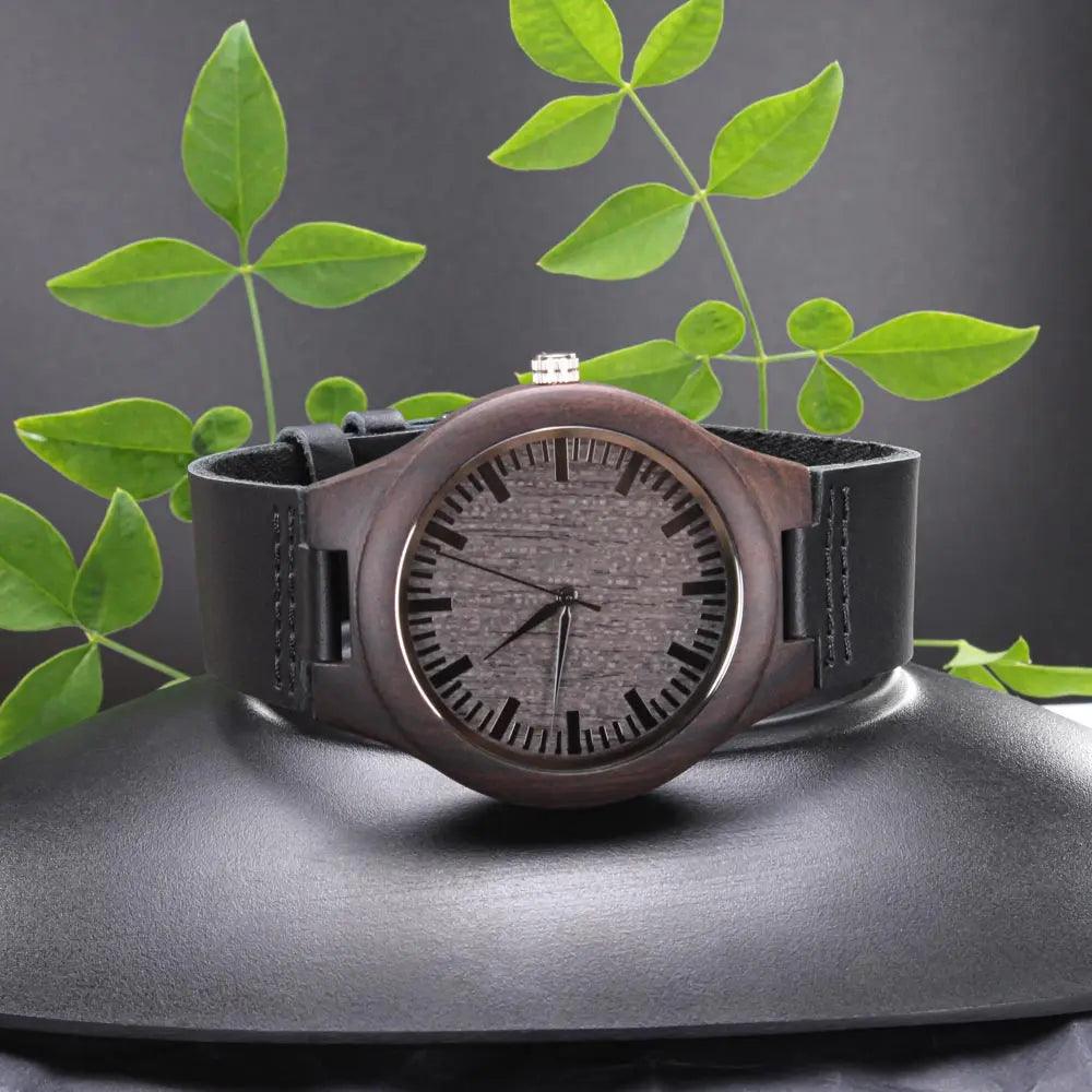 Engraved Wooden Watch - Gift Box - Mishastyle