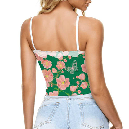 Floral Crop Sexy V Neck Tank Top - Mishastyle