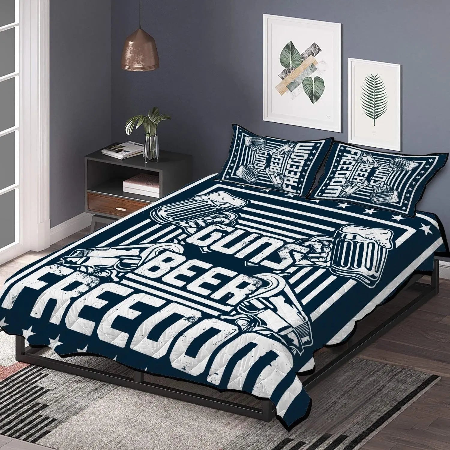 Freedom Polyester Quilt Bed Sets - Mishastyle