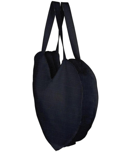 Giant Heart Shaped Tote Bag - Black - Mishastyle