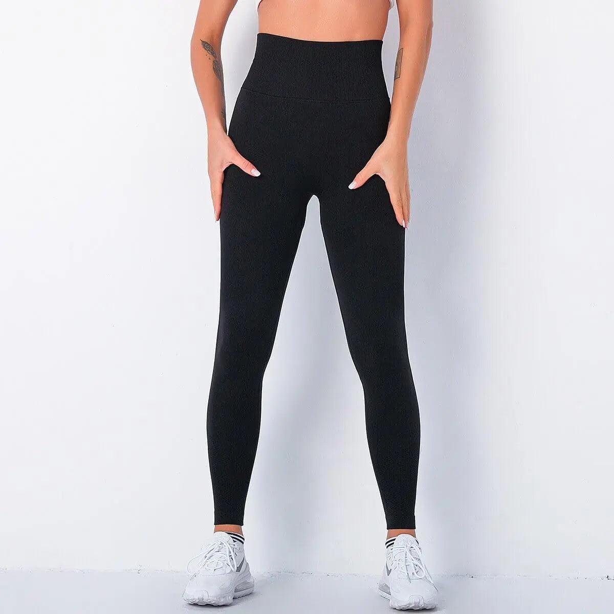 High Waist Seamless Gym Leggings - BG - Mishastyle