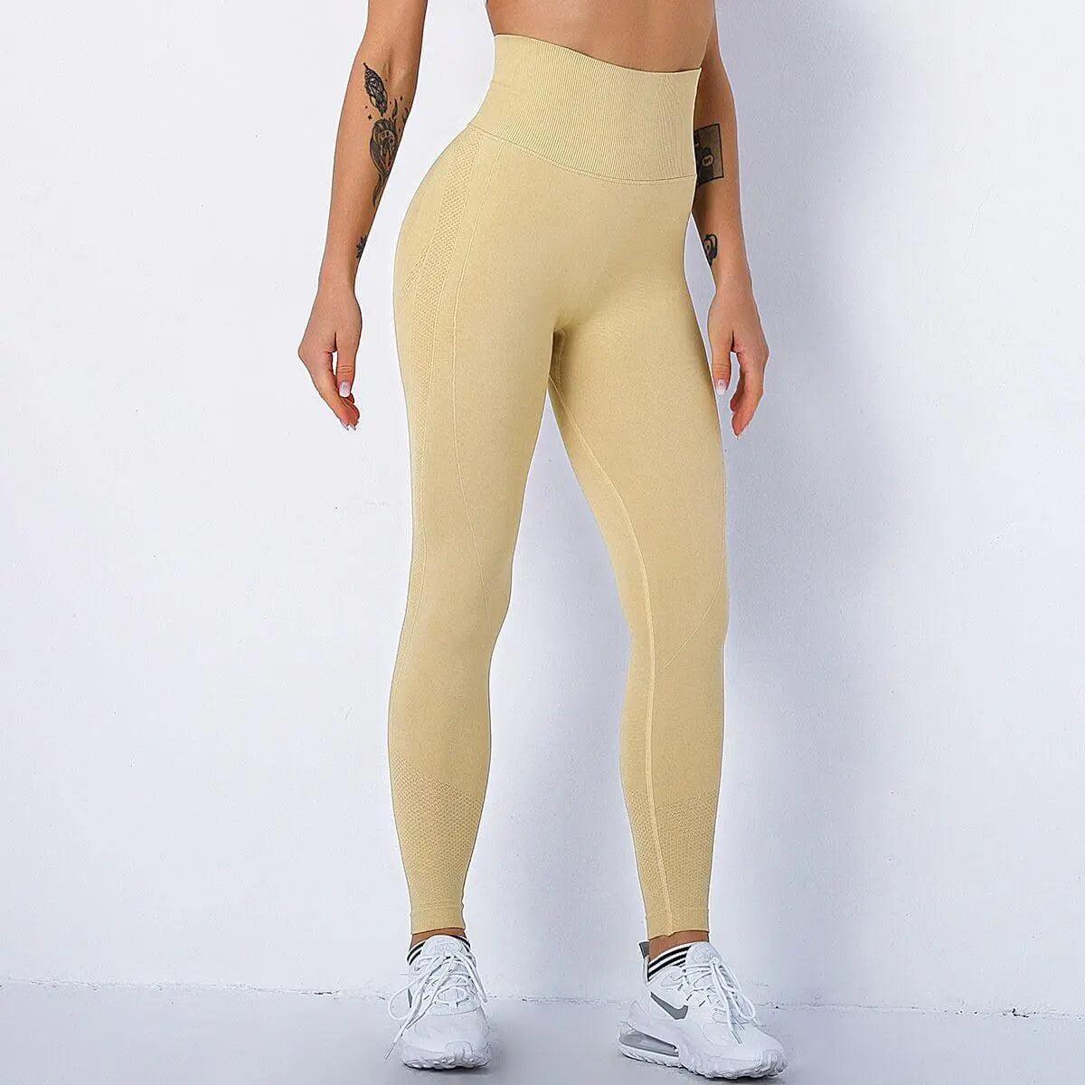 High Waist Seamless Gym Leggings - GLY - Mishastyle