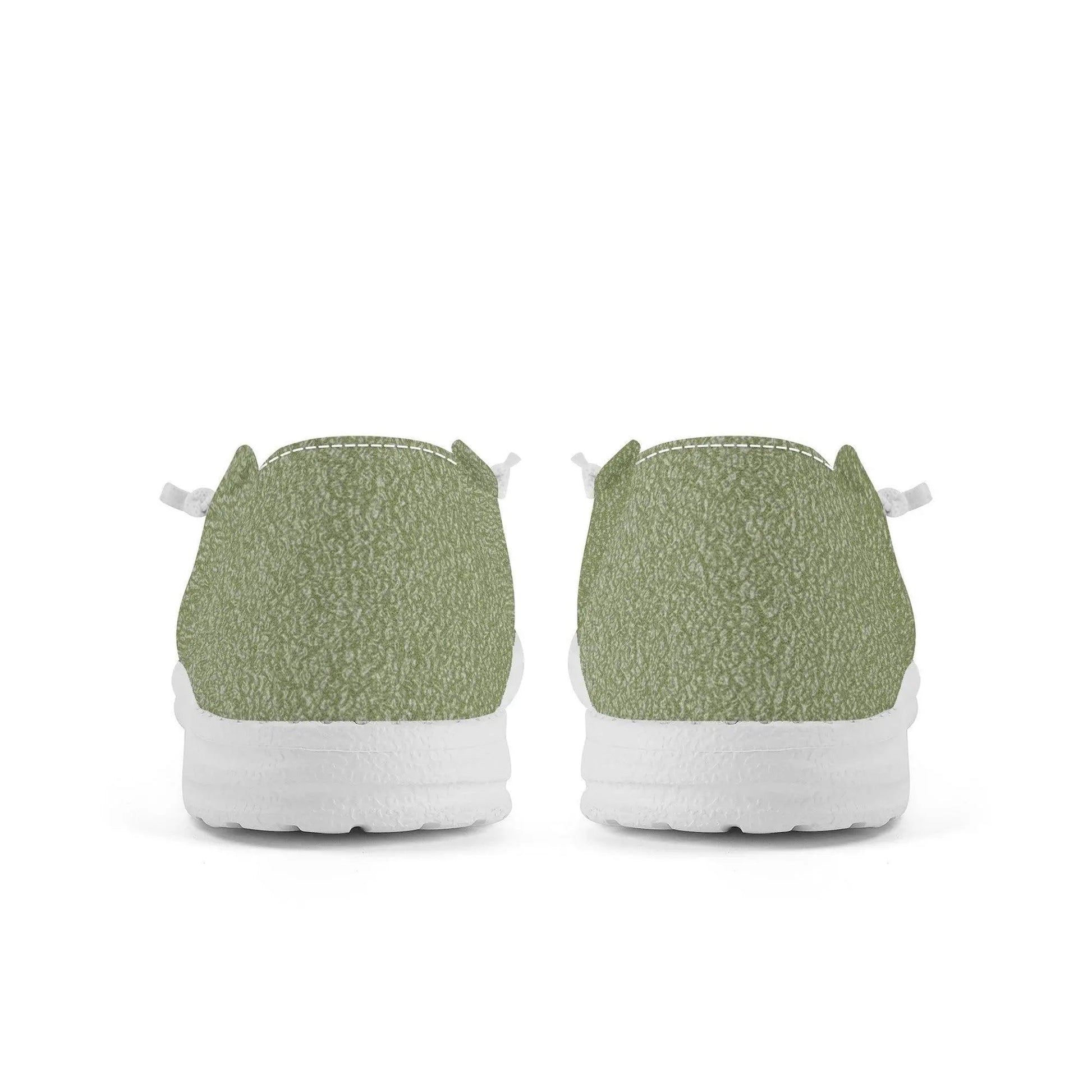 Men Canvas Loafers Slip On - Garden Green - Mishastyle