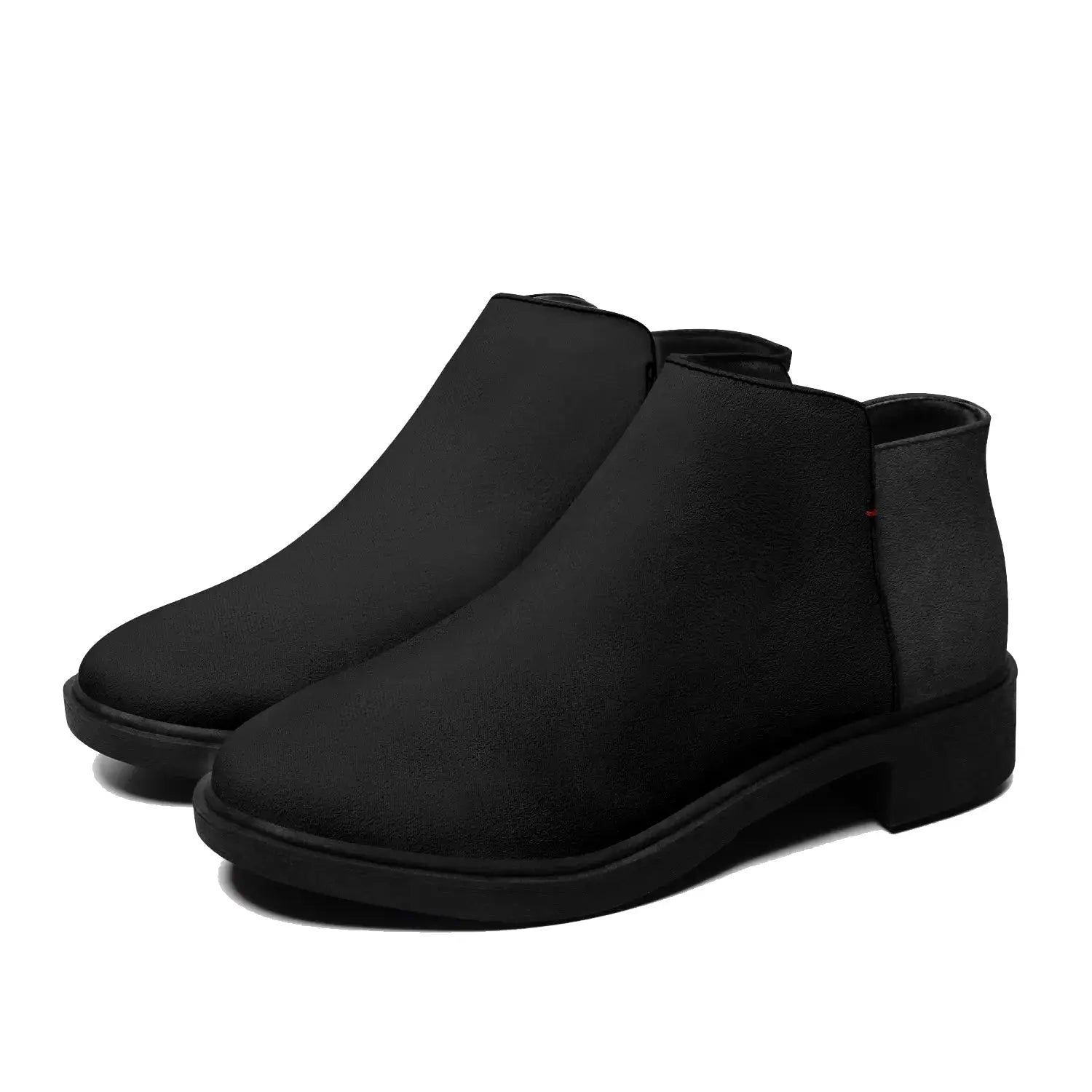 Men Classic Black Zipper Boots - Mishastyle