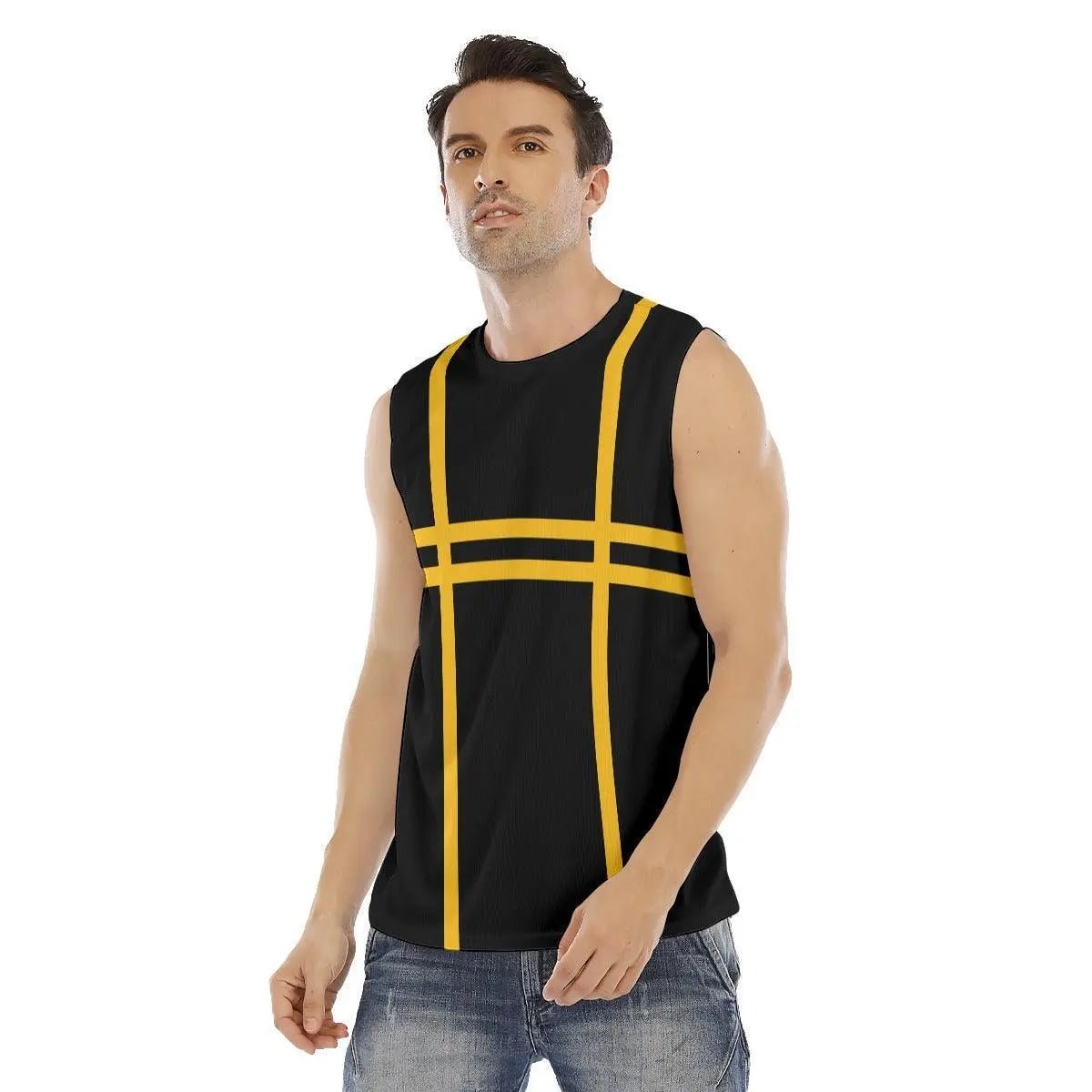 Men's O-neck Sleeveless Tank Top - Mishastyle