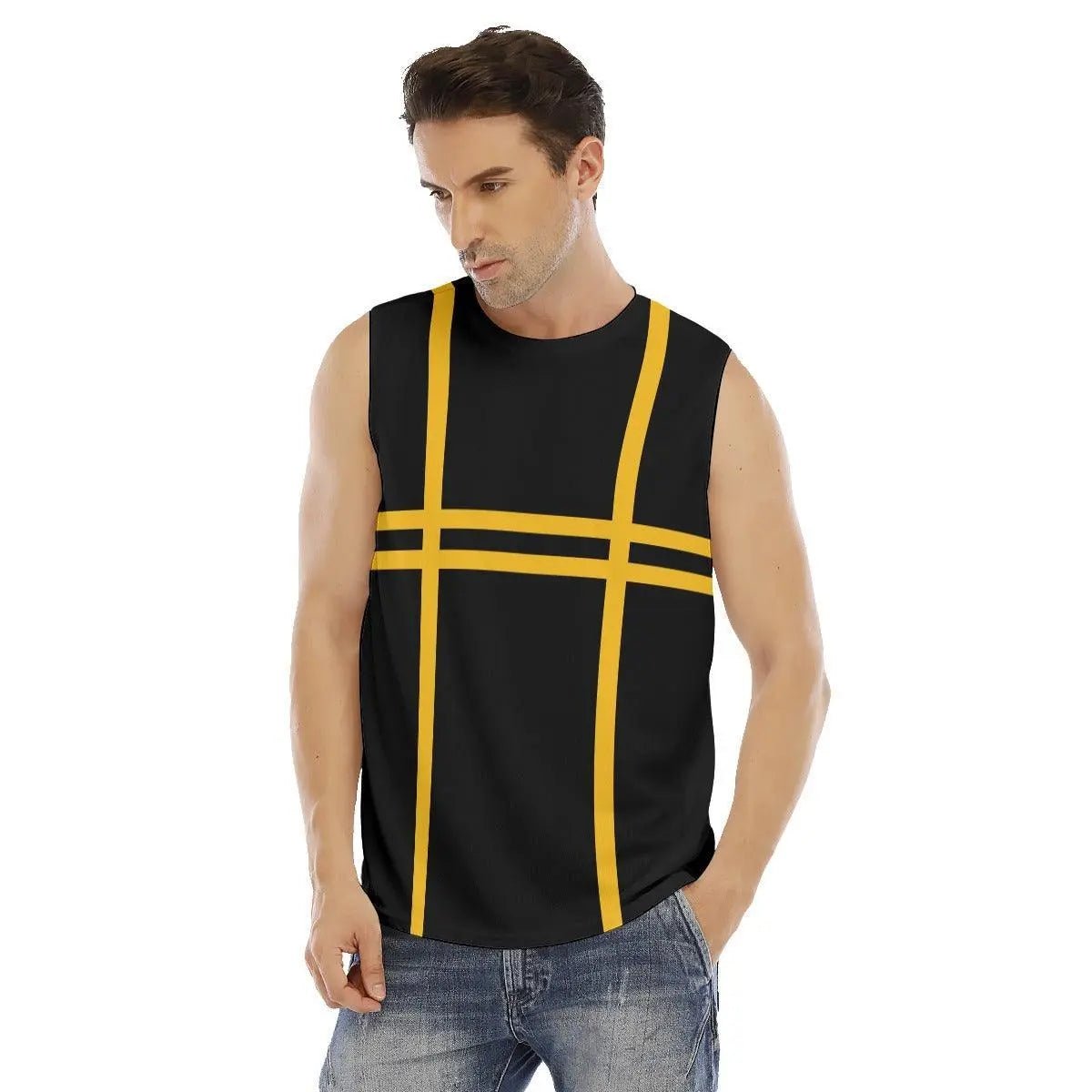 Men's O-neck Sleeveless Tank Top - Mishastyle