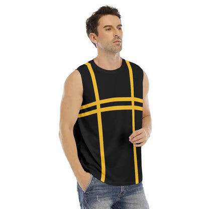 Men's O-neck Sleeveless Tank Top - Mishastyle