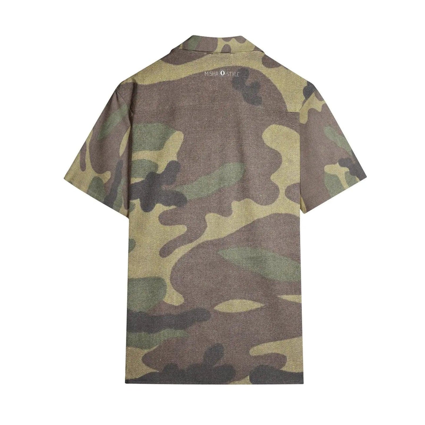 Men's Short Sleeve Shirts - Army - Mishastyle