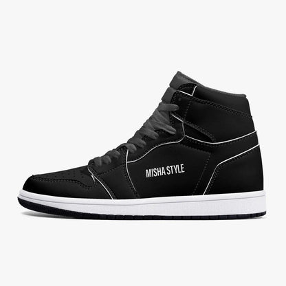 Misha Black High-Top Leather Sneakers - Mishastyle