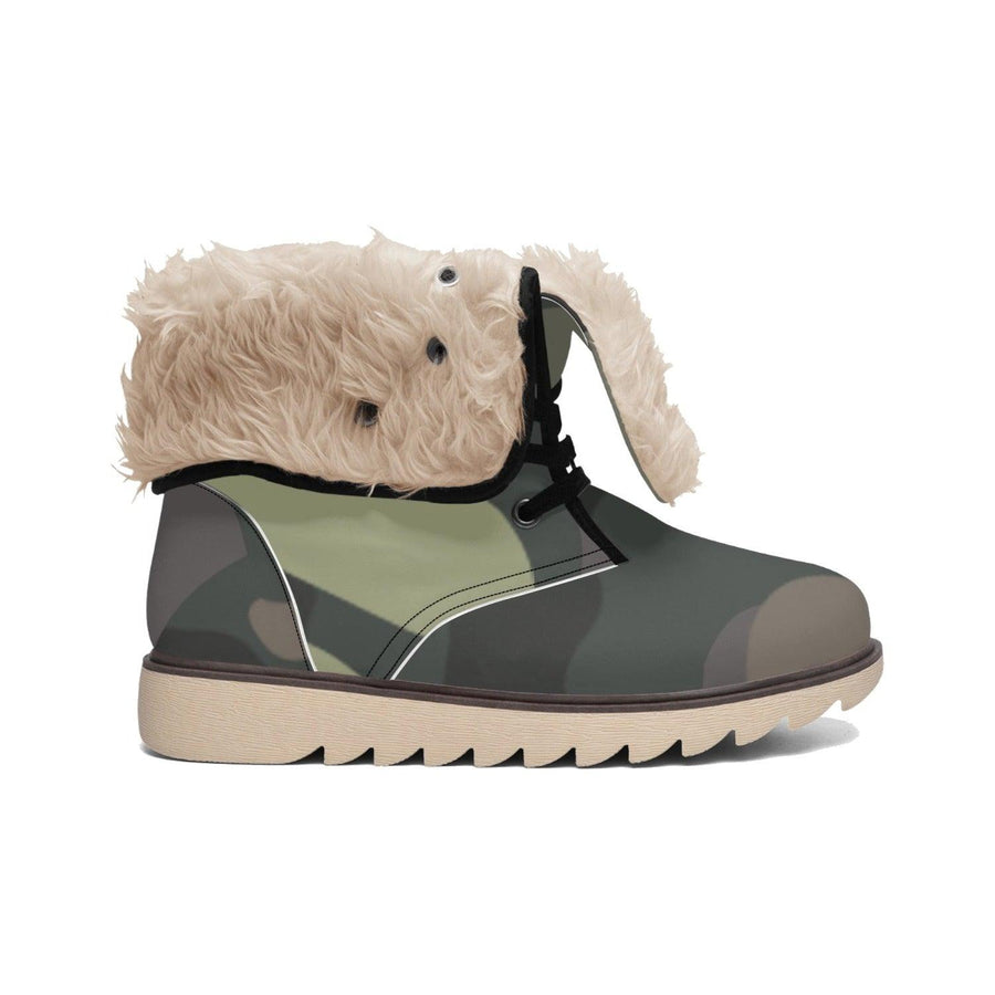 Misha Cotton-pad Fur Lining Boots - Army - Mishastyle