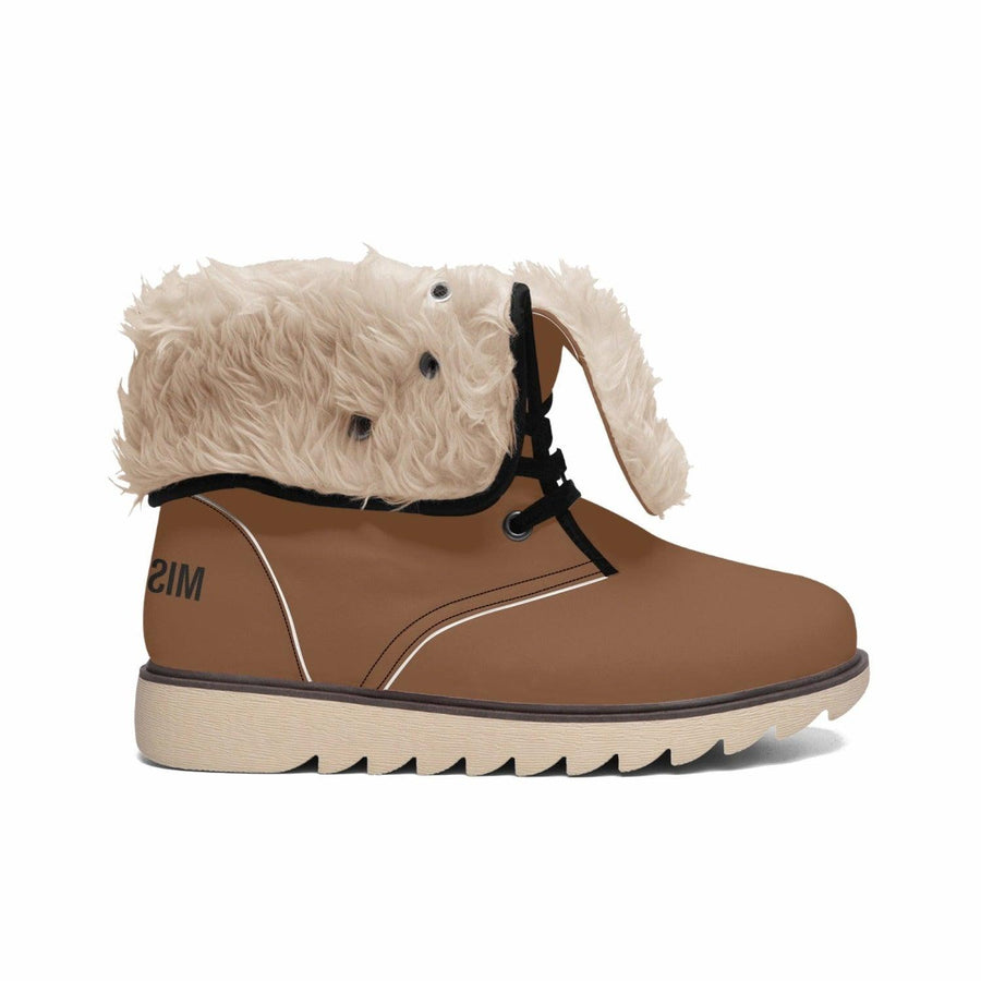 MISHA Cotton-pad Fur Lining Boots - Brown - Mishastyle