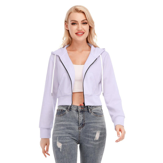 Misha Crop Top Hoodie Jacket - baby Purple - Mishastyle