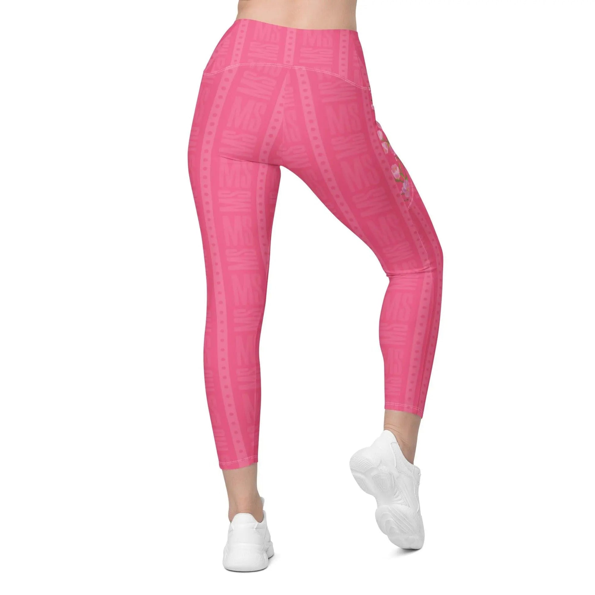 Misha Crossover leggings with pockets - Pink - Mishastyle