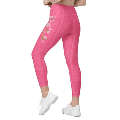 Misha Crossover leggings with pockets - Pink - Mishastyle