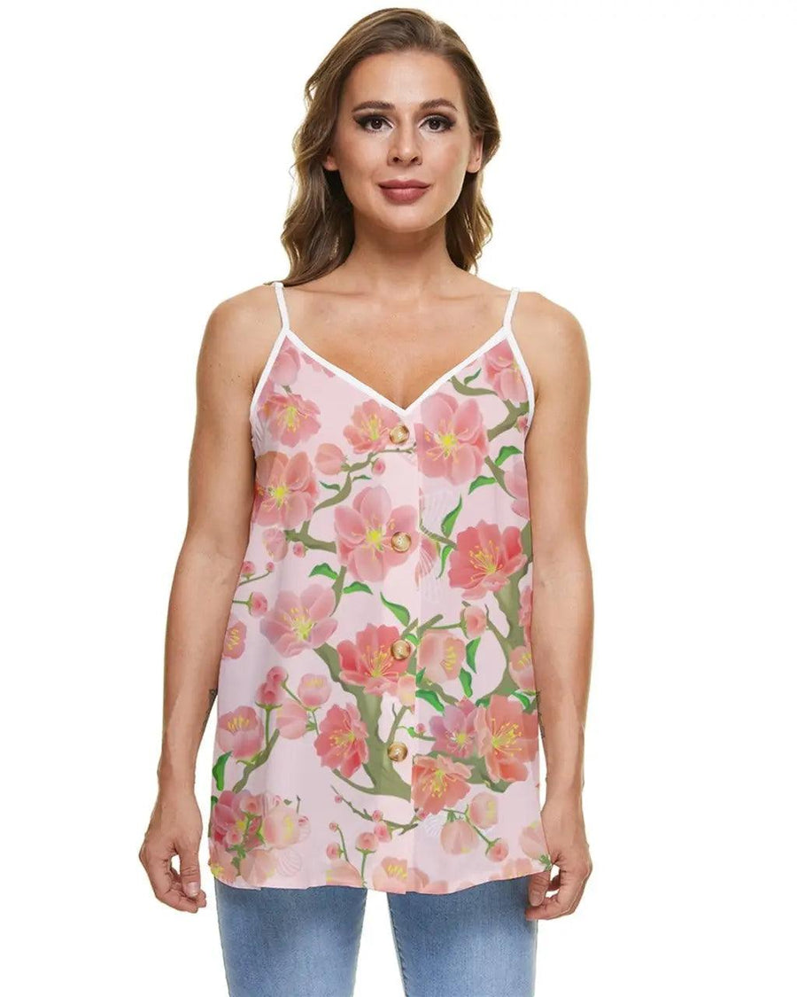 Misha Floral Spaghetti Strap Top - Mishastyle