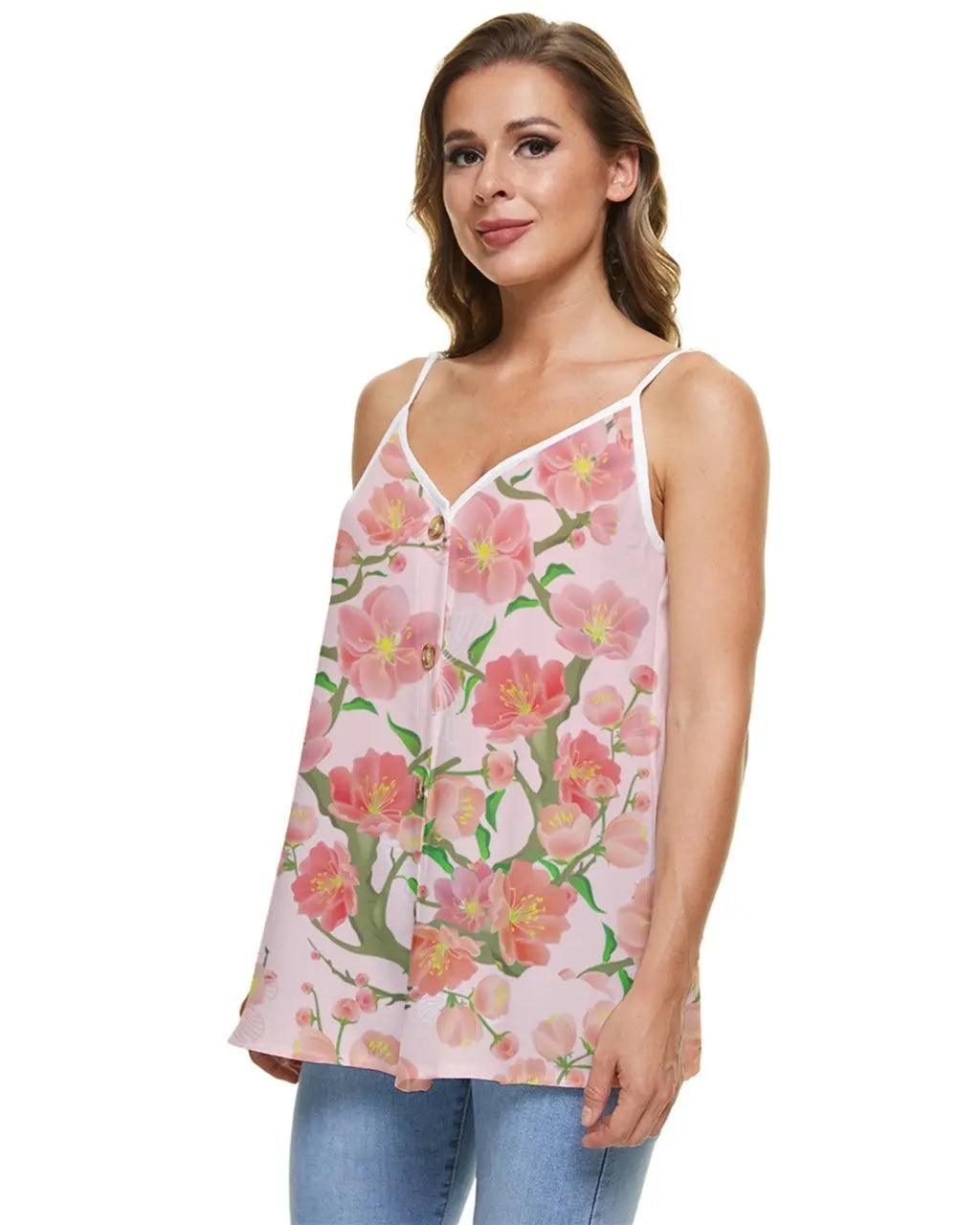 Misha Floral Spaghetti Strap Top - Mishastyle