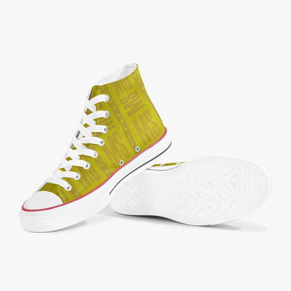 Misha High-Top Lady Canvas Shoes - Yellow - Mishastyle