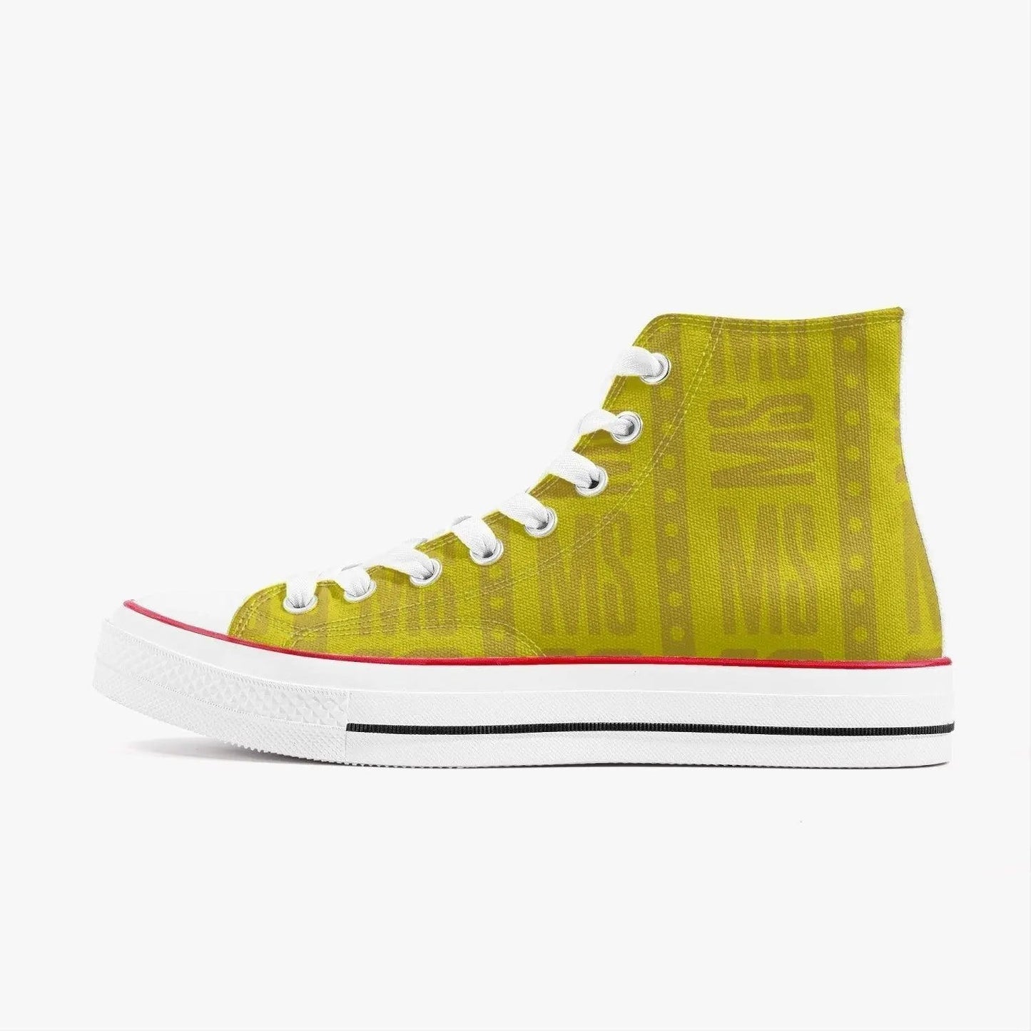 Misha High-Top Lady Canvas Shoes - Yellow - Mishastyle