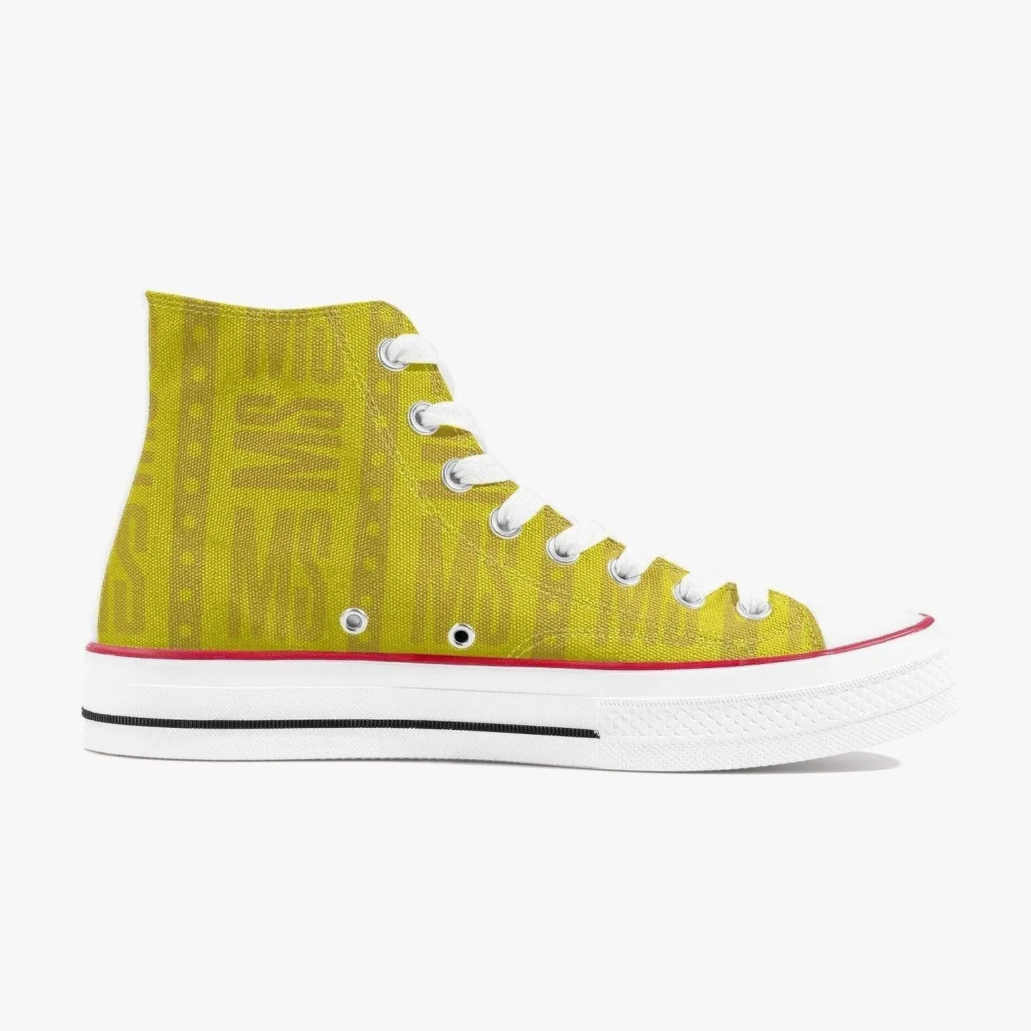 Misha High-Top Lady Canvas Shoes - Yellow - Mishastyle