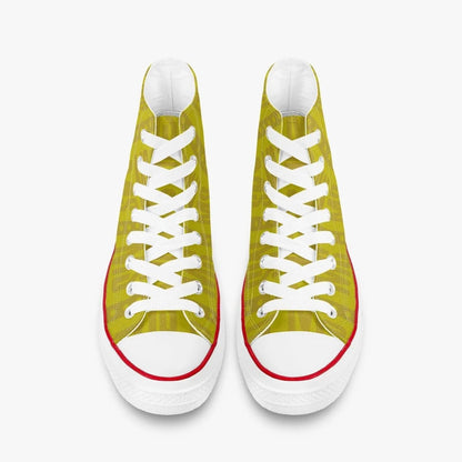 Misha High-Top Lady Canvas Shoes - Yellow - Mishastyle