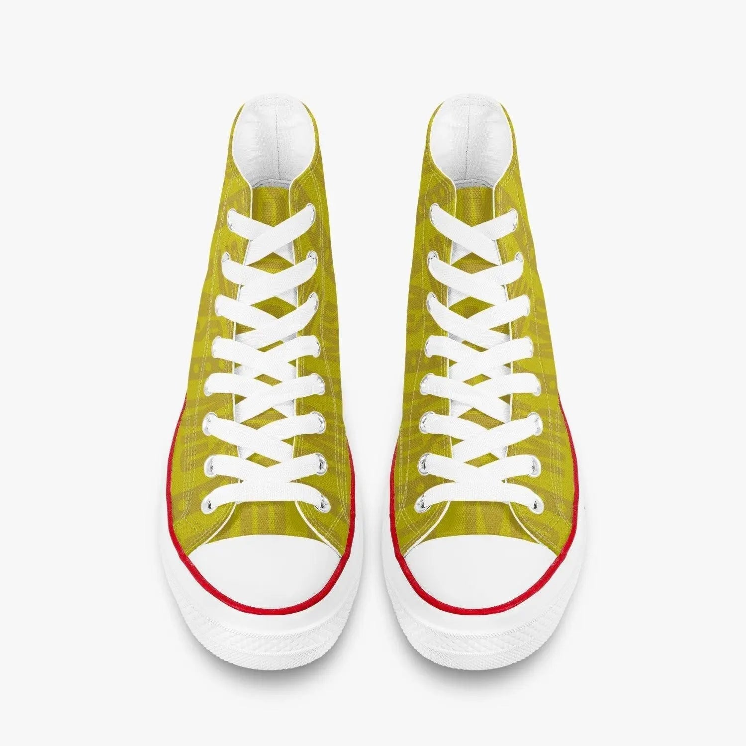 Misha High-Top Men Canvas Shoes - Yellow - Mishastyle