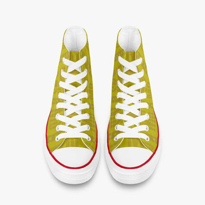 Misha High-Top Men Canvas Shoes - Yellow - Mishastyle