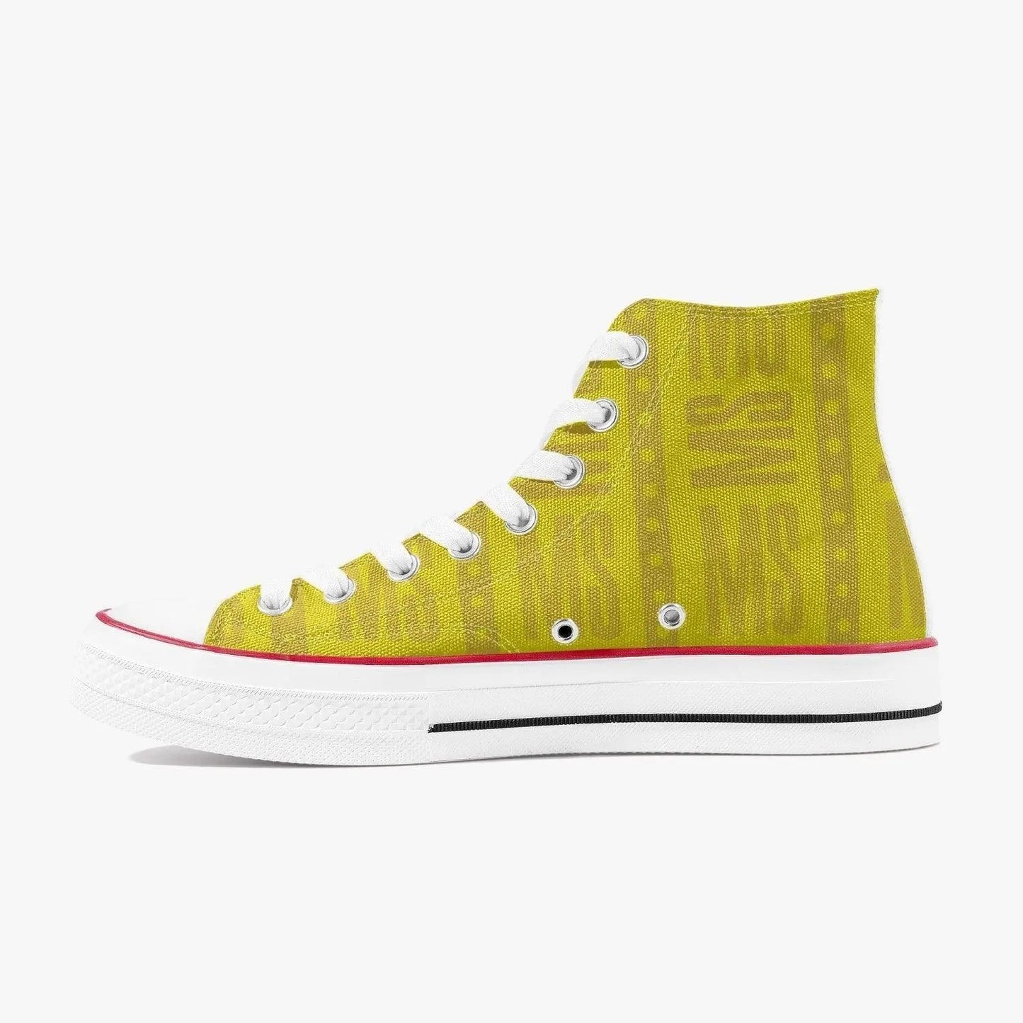 Misha High-Top Men Canvas Shoes - Yellow - Mishastyle