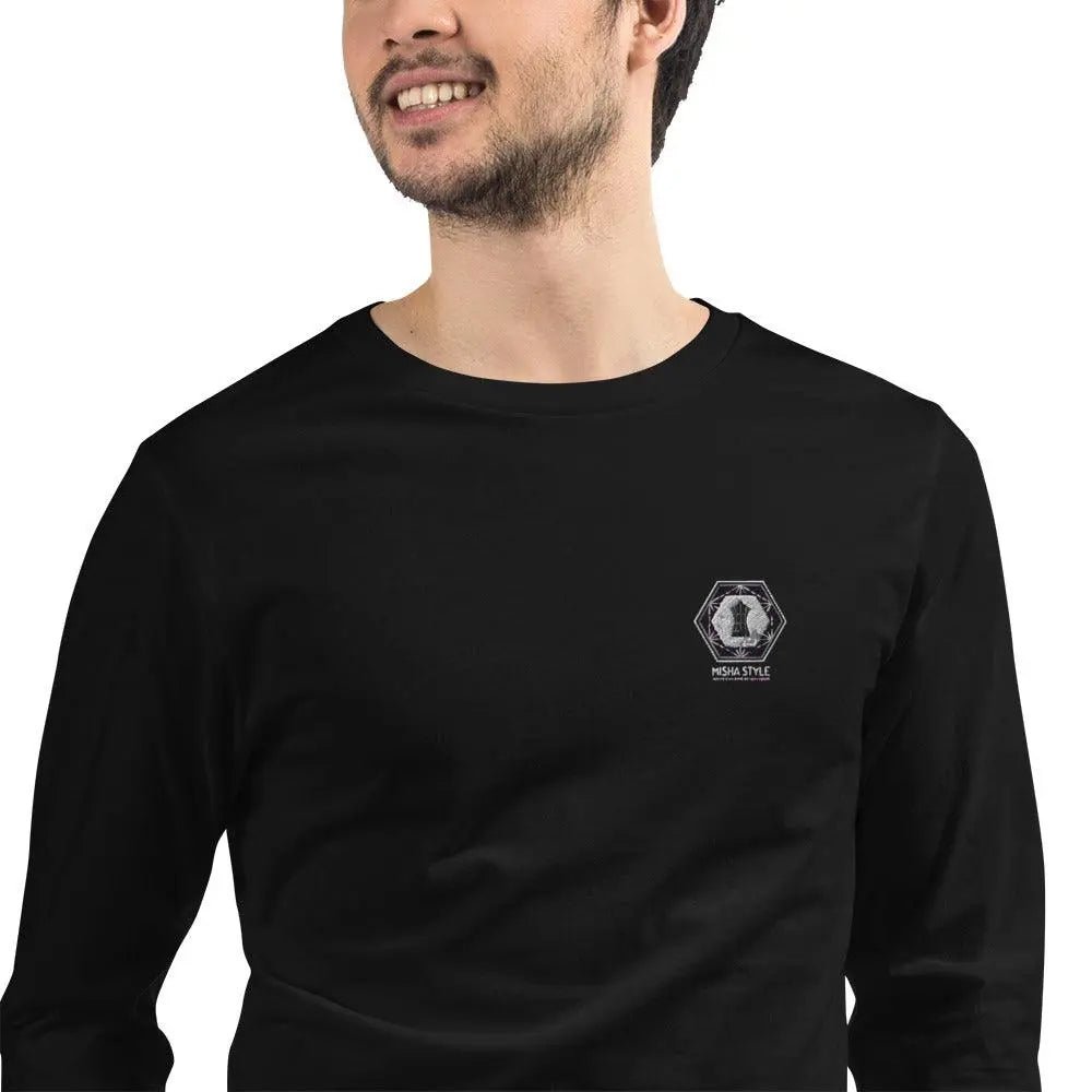 MISHA Men Long Sleeve Sweater - Royal Black - Mishastyle