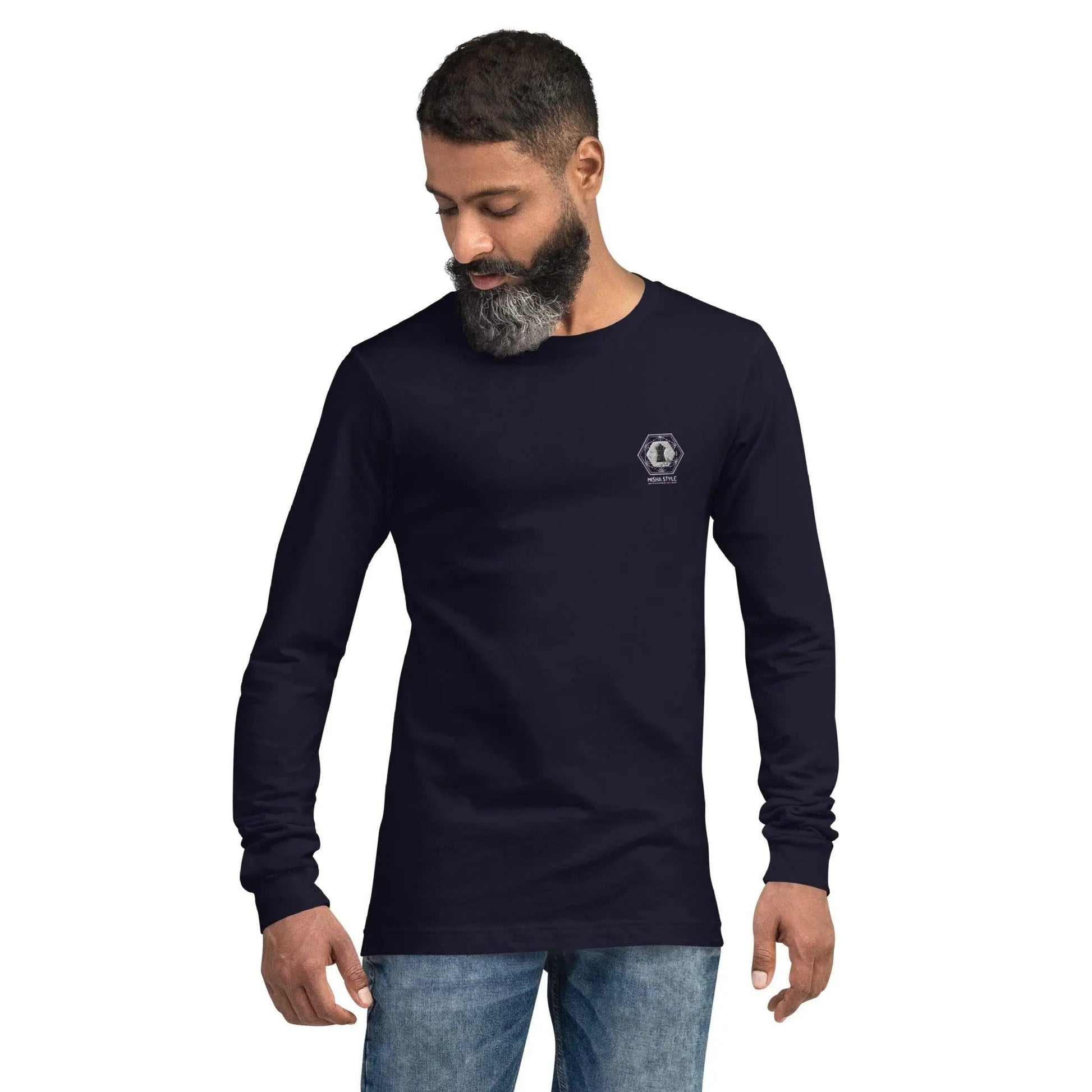 MISHA Men Long Sweaters - Navy - Mishastyle