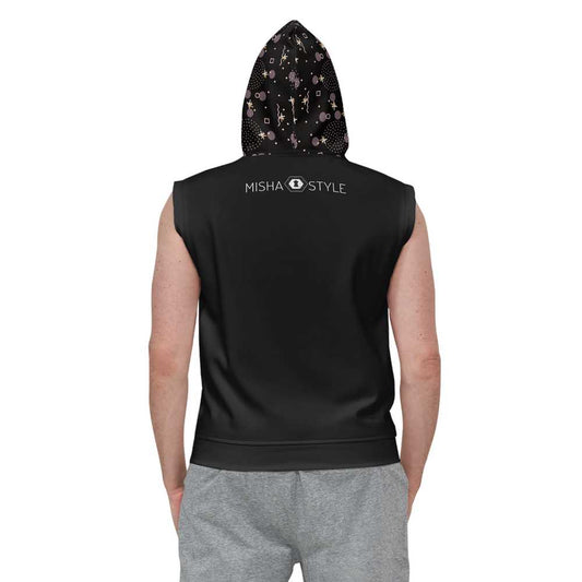 Misha Men Sleeveless Pullover Code Hoodie - Mishastyle