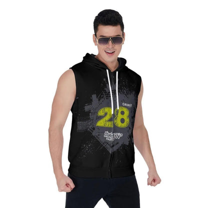 Misha Men's Zipper-Up Sleeveless Hoodie - Mishastyle