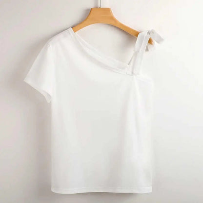 Misha Shoulder Strap Bow Short Sleeve - Mishastyle