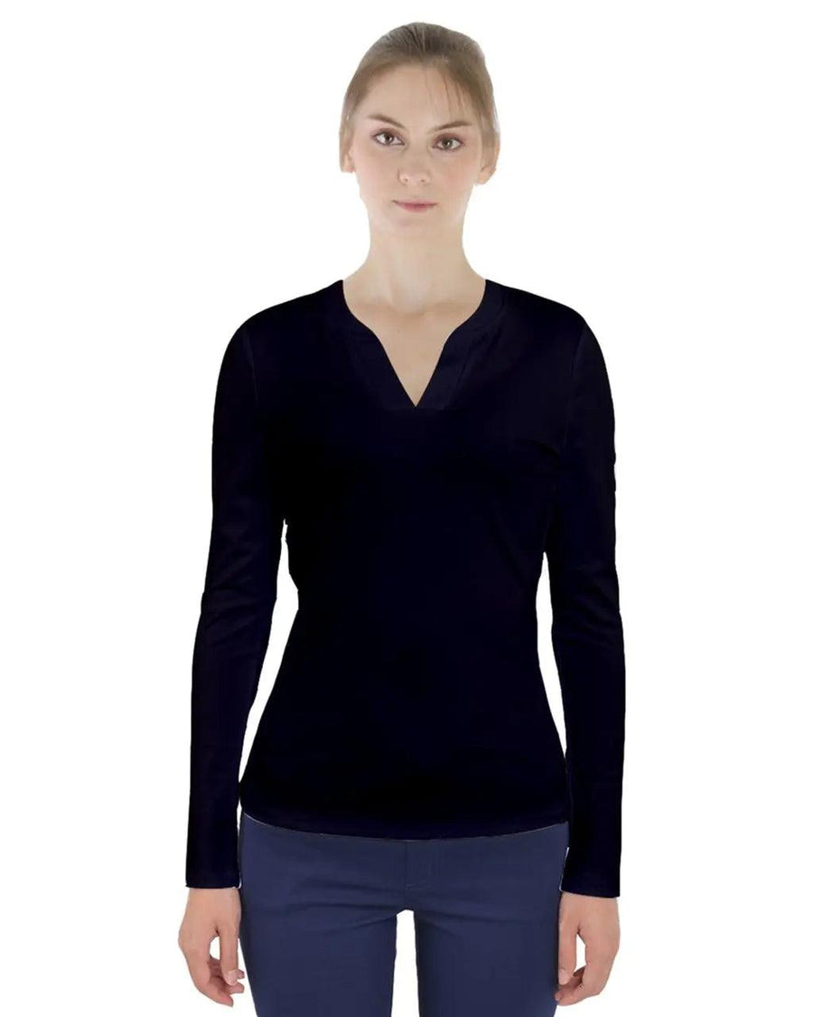 Misha V-Neck Long Sleeve Top - Mishastyle