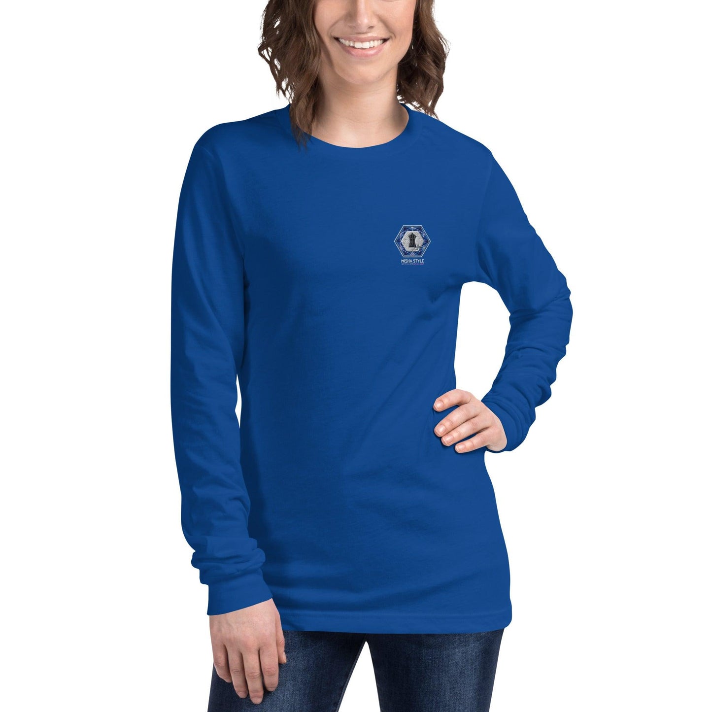 MISHA Women Long Sleeve Sweater - Blue - Mishastyle