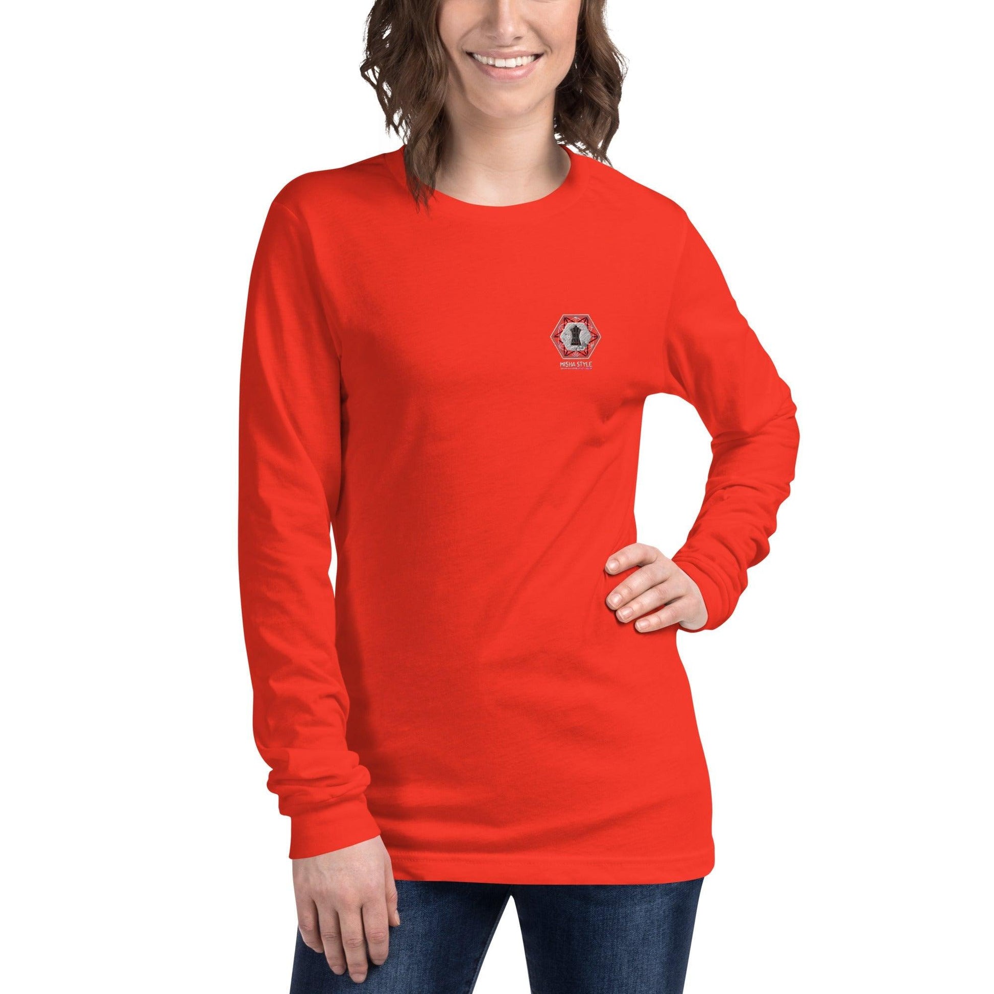 MISHA Women Long Sleeve Sweaters - Red - Mishastyle