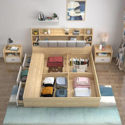 Modern Bedroom Soft Storage Bed - Mishastyle