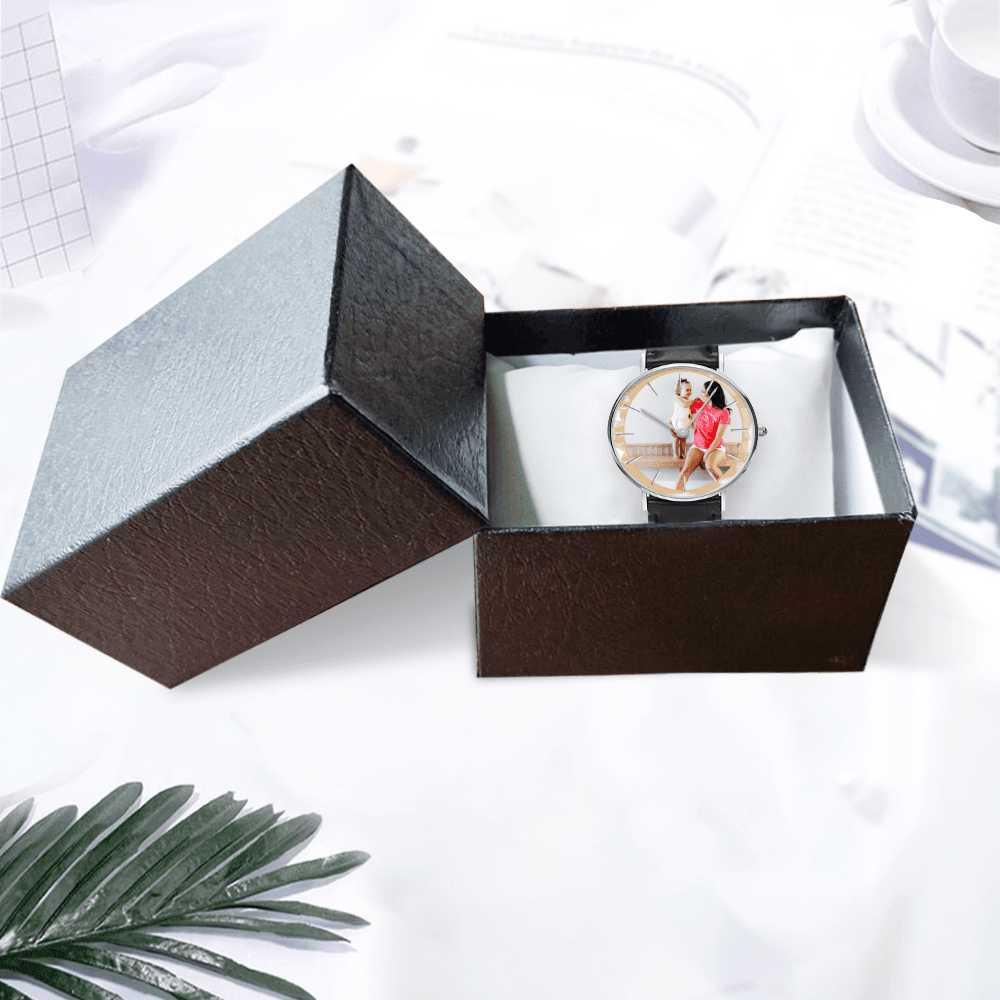 Motherhood Golden & Silver Pointers Leather Quartz Watch - Mishastyle